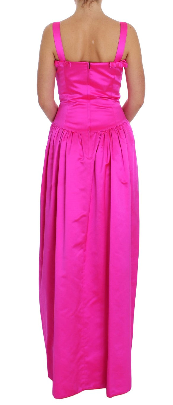 Dolce &amp; Gabbana – Langes Ballkleid aus rosa Seide