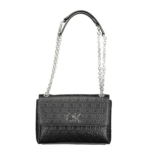 Calvin Klein Schwarze Polyester-Handtasche