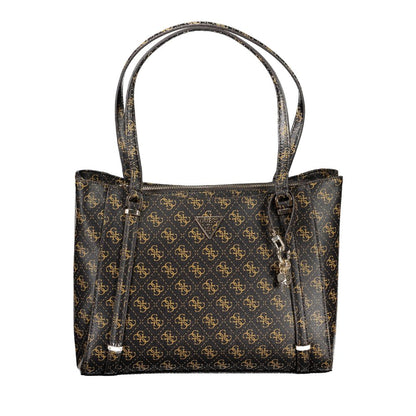 Guess Jeans – Braune Polyethylen-Handtasche