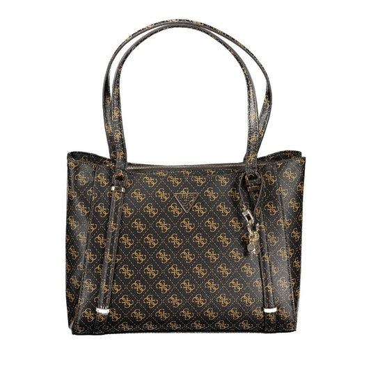 Guess Jeans – Braune Polyethylen-Handtasche