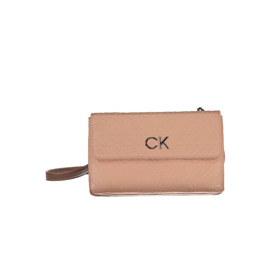 Calvin Klein – Rosafarbene Polyester-Handtasche