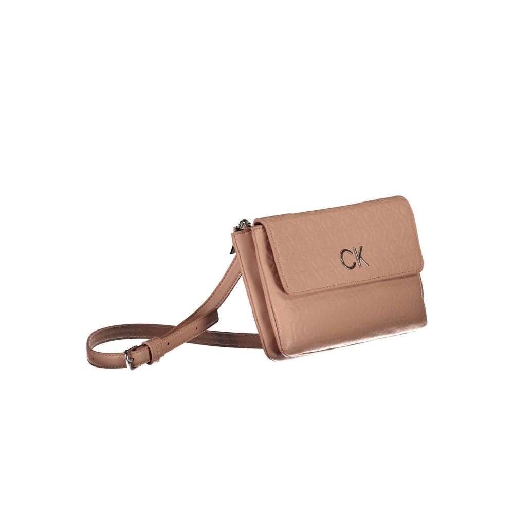 Calvin Klein – Rosafarbene Polyester-Handtasche