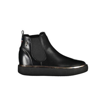 U.S. POLO ASSN. Black Polyester Boot
