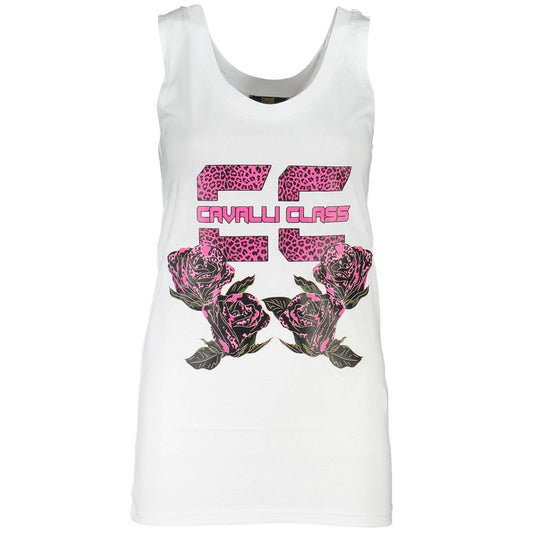 Cavalli Class – Weiße Baumwolloberteile und T-Shirts