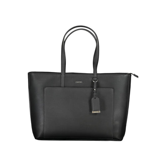 Calvin Klein Schwarze Polyester-Handtasche