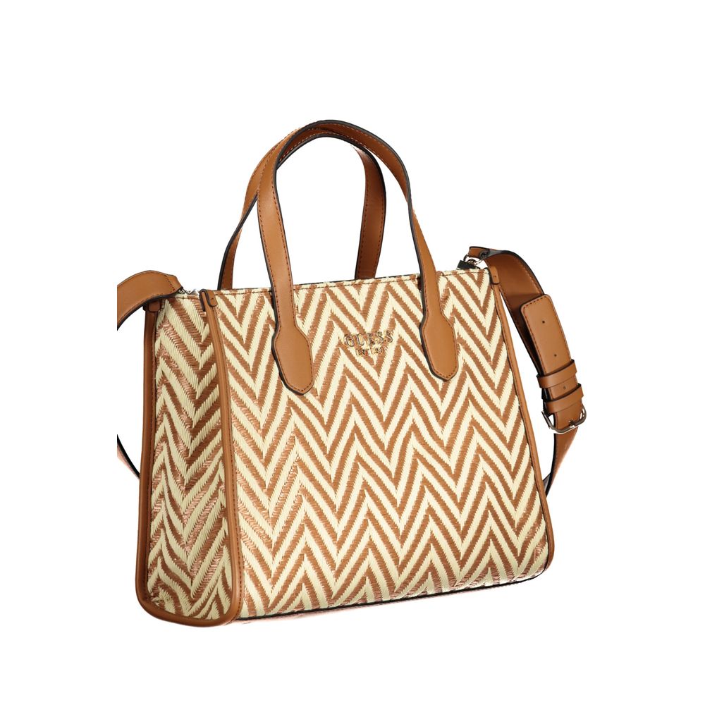 Guess Jeans – Braune Baumwollhandtasche