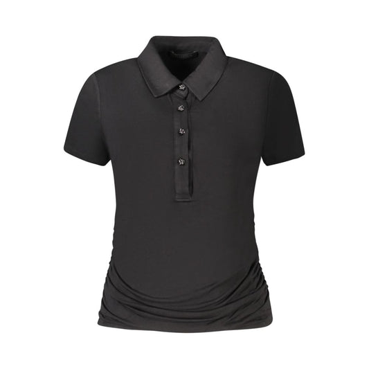Guess Jeans – Schwarze Viskose-Tops und T-Shirts