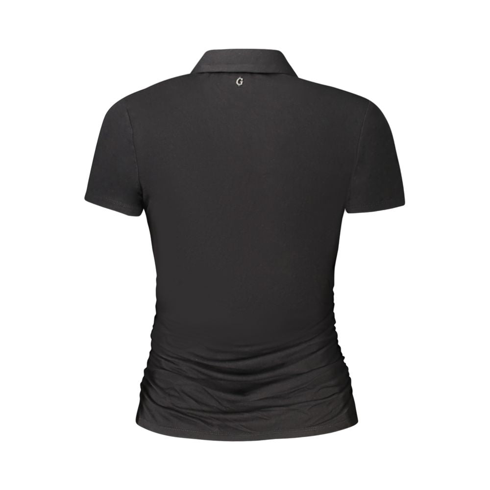 Guess Jeans – Schwarze Viskose-Tops und T-Shirts