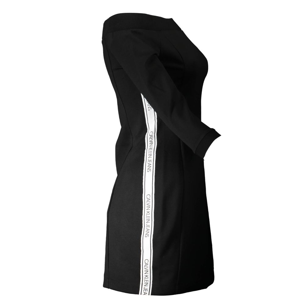 Calvin Klein Schwarzes Polyesterkleid