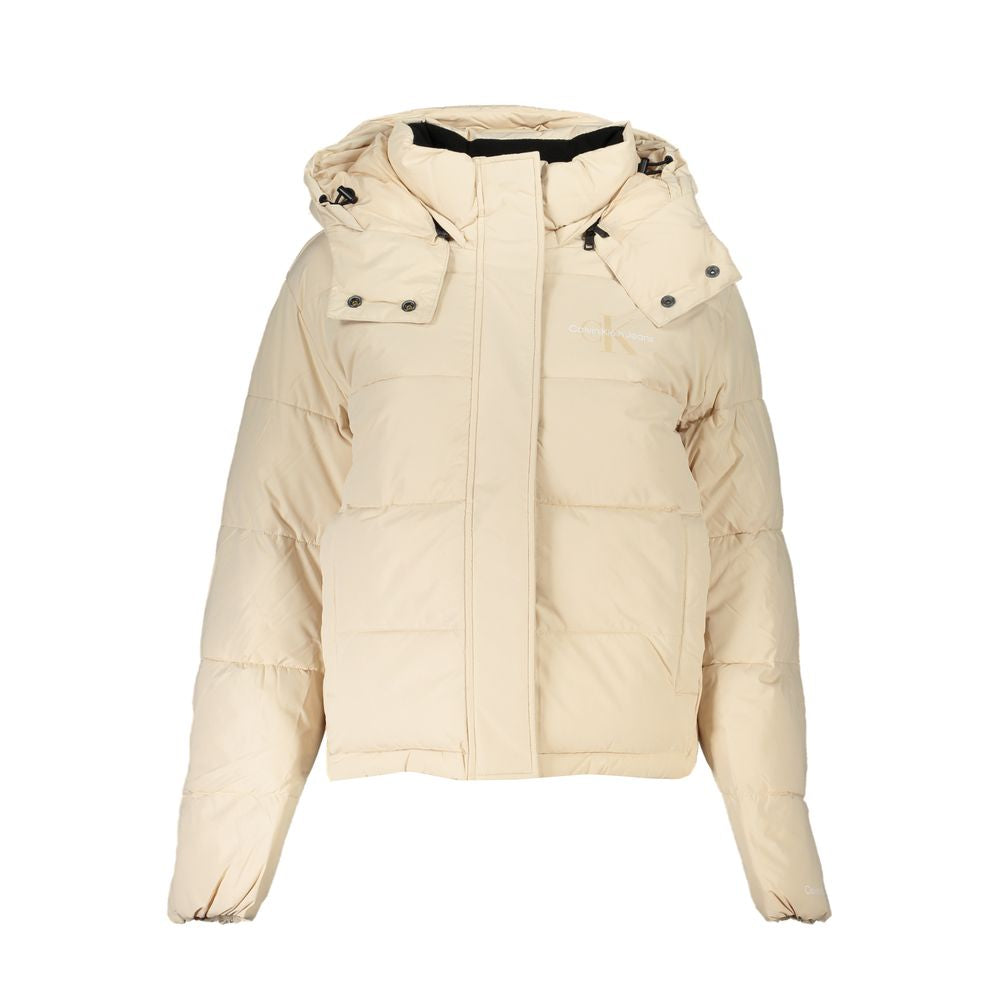 Calvin Klein Beige Polyester Jacken &amp; Mäntel