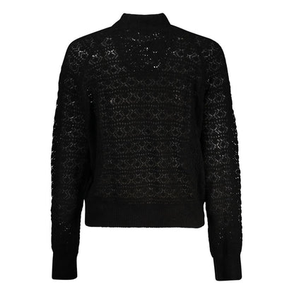 Guess Jeans – Schwarzer Pullover aus Alpaka-Leder