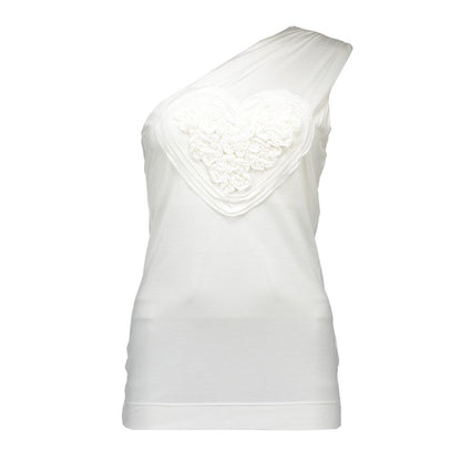 Love Moschino – Weiße Oberteile und T-Shirts aus Elastan
