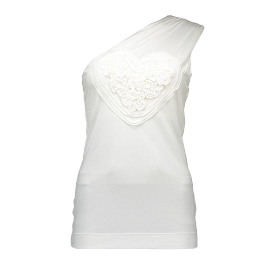 Love Moschino – Weiße Oberteile und T-Shirts aus Elastan