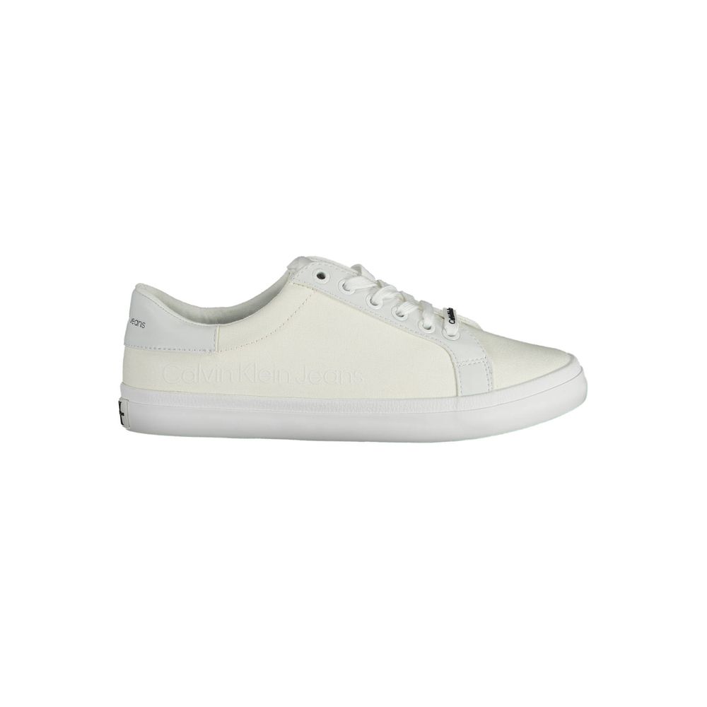 Calvin Klein – Weiße Baumwoll-Sneaker