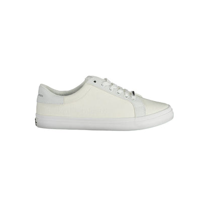 Calvin Klein – Weiße Baumwoll-Sneaker