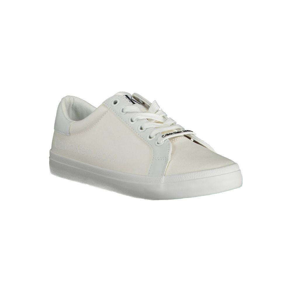 Calvin Klein – Weiße Baumwoll-Sneaker