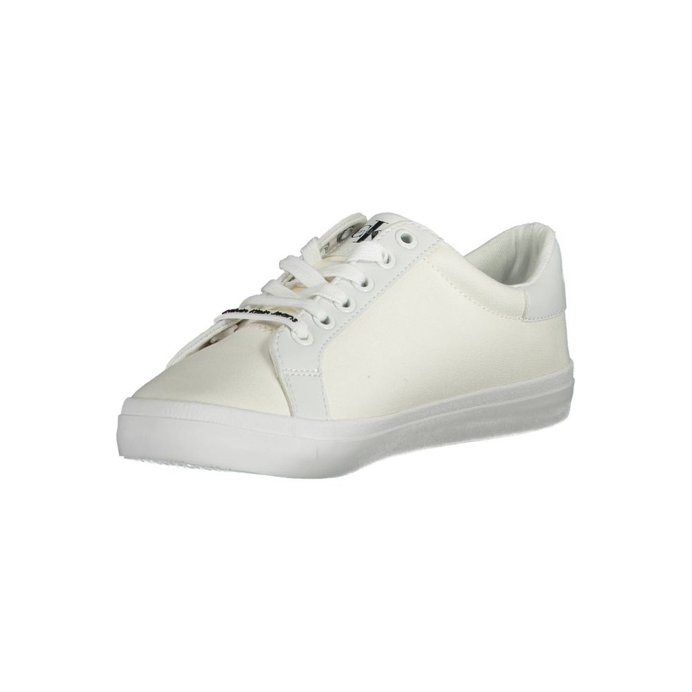 Calvin Klein – Weiße Baumwoll-Sneaker