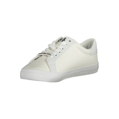 Calvin Klein – Weiße Baumwoll-Sneaker
