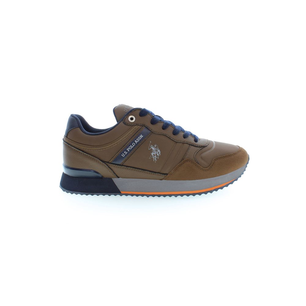 US POLO ASSN. Brown Polyester Sneaker