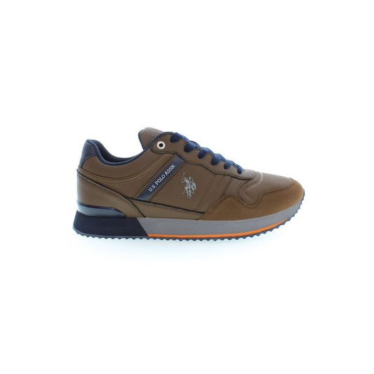 US POLO ASSN. Brown Polyester Sneaker