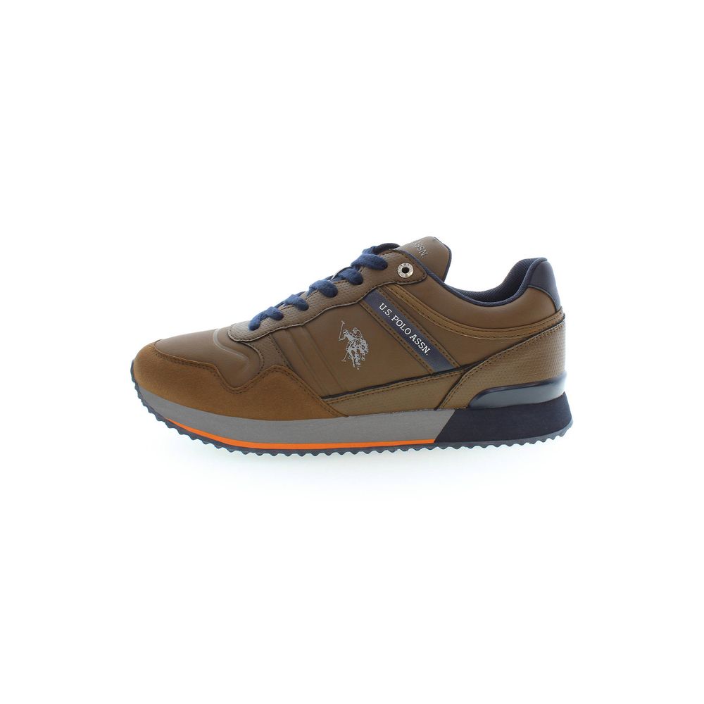 US POLO ASSN. Brown Polyester Sneaker