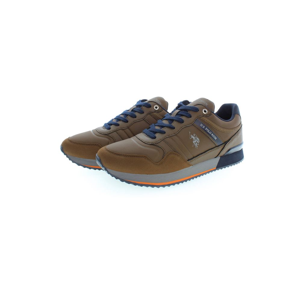 US POLO ASSN. Brown Polyester Sneaker