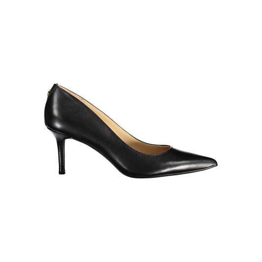 Ralph Lauren – Flache Schuhe aus schwarzem Leder