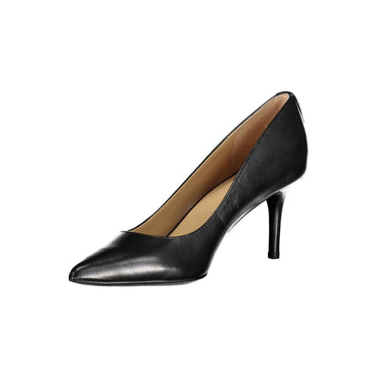 Ralph Lauren – Flache Schuhe aus schwarzem Leder