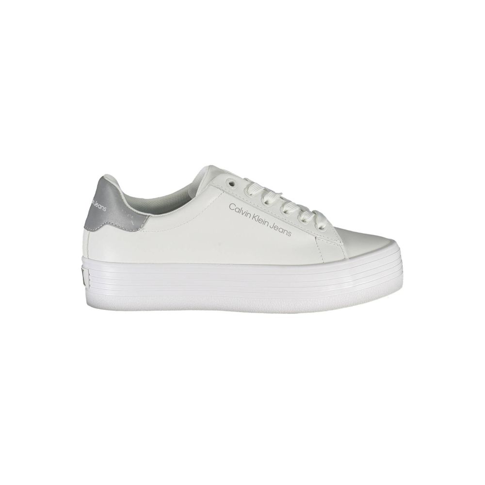 Calvin Klein – Weißer Polyester-Sneaker