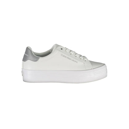 Calvin Klein – Weißer Polyester-Sneaker