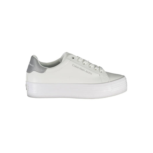 Calvin Klein – Weißer Polyester-Sneaker