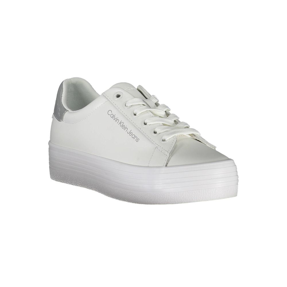 Calvin Klein – Weißer Polyester-Sneaker