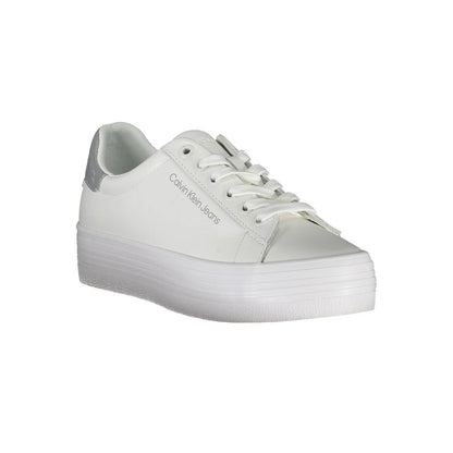 Calvin Klein – Weißer Polyester-Sneaker