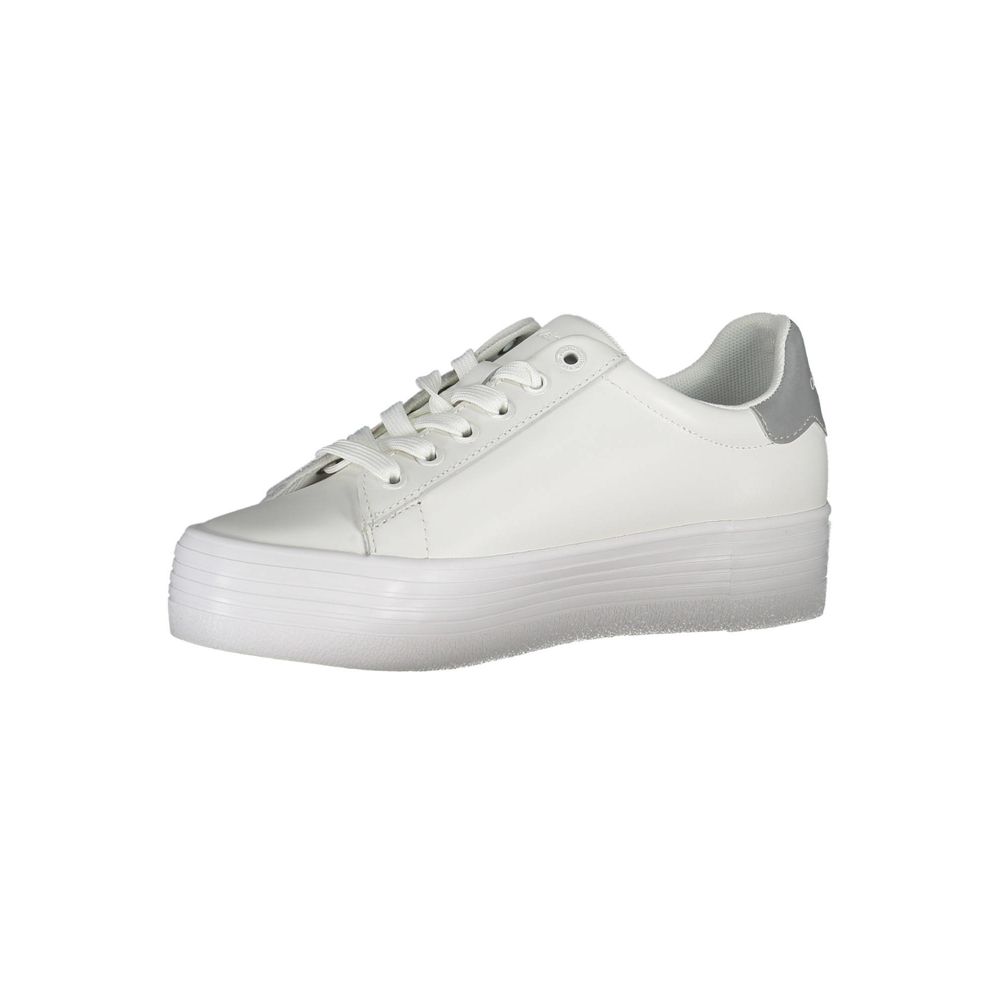 Calvin Klein – Weißer Polyester-Sneaker