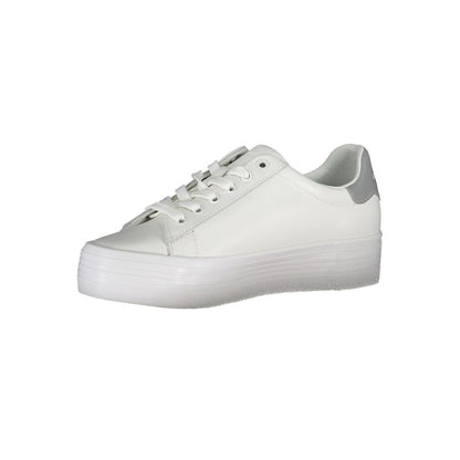 Calvin Klein – Weißer Polyester-Sneaker