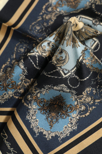 Dolce &amp; Gabbana Multicolor Cashmere Square Men Foulard Scarf