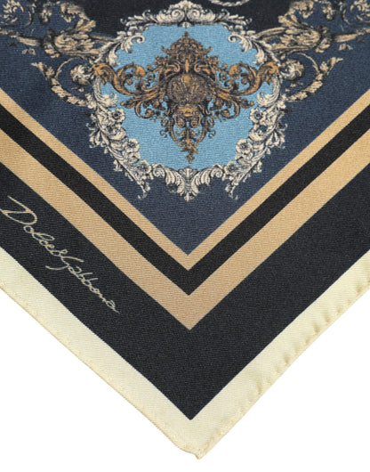 Dolce &amp; Gabbana Multicolor Cashmere Square Men Foulard Scarf