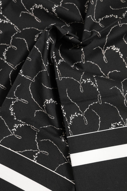 Dolce &amp; Gabbana – Schwarz-weiß bedruckter quadratischer Foulardschal