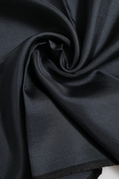 Dolce &amp; Gabbana Dunkelgrauer quadratischer Foulard aus Seide mit DG-Krone