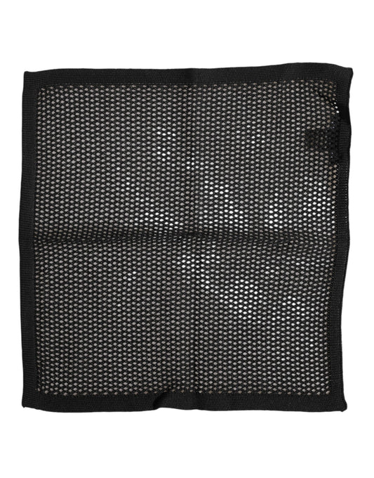 Dolce &amp; Gabbana – Schwarz gemusterter quadratischer Foulard-Schal aus Baumwolle