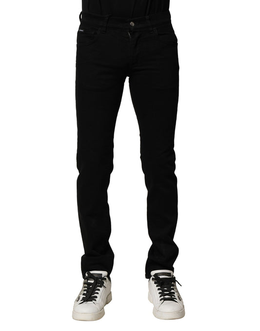 Dolce &amp; Gabbana Schwarze Skinny-Jeans aus Baumwollstretch für Herren