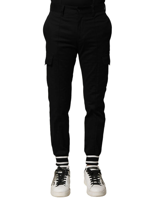 Dolce &amp; Gabbana – Schwarze Cargo-Jogginghose aus Baumwolle für Herren