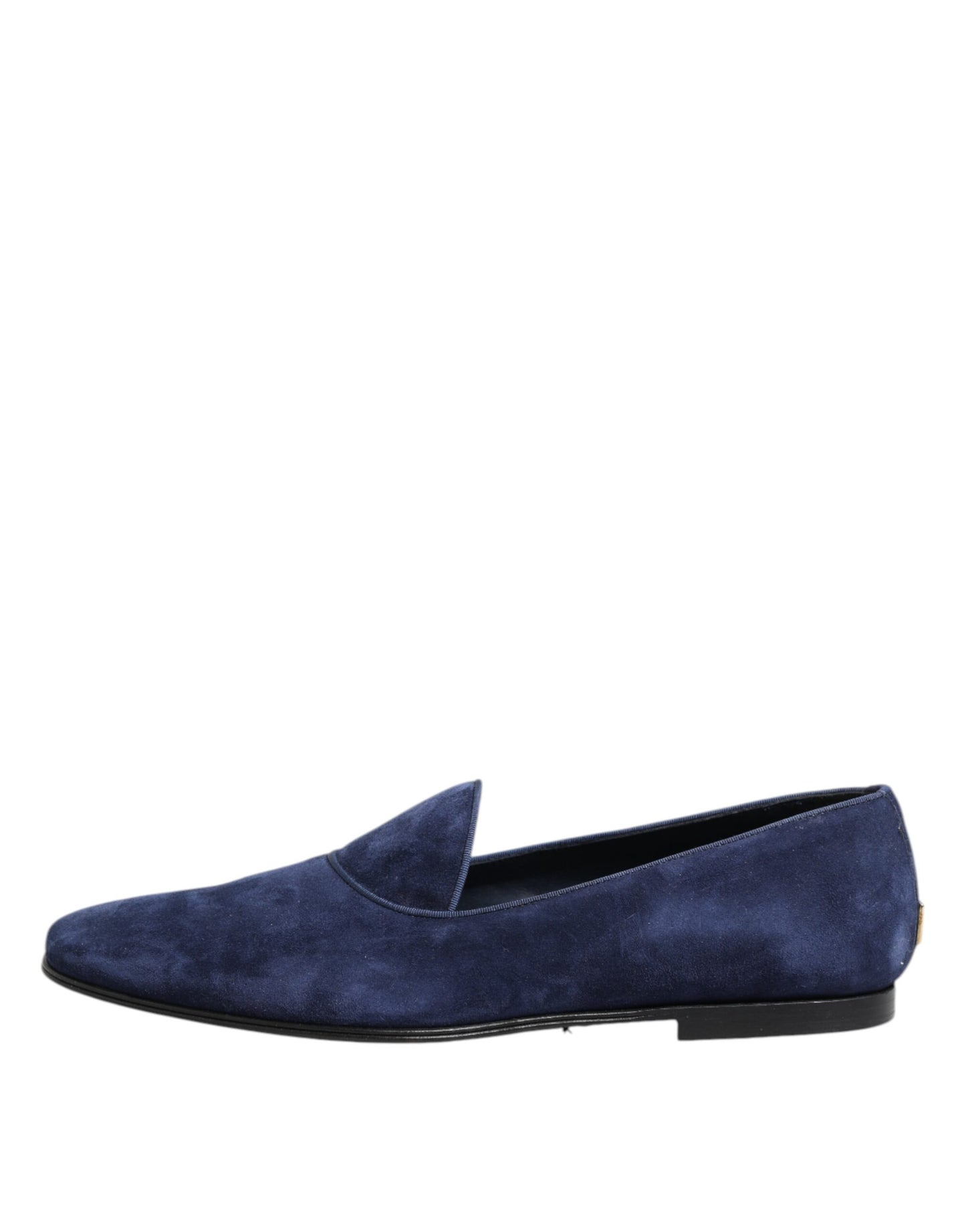 Dolce &amp; Gabbana Blue Velvet DG Logo Loafers Formal Shoes
