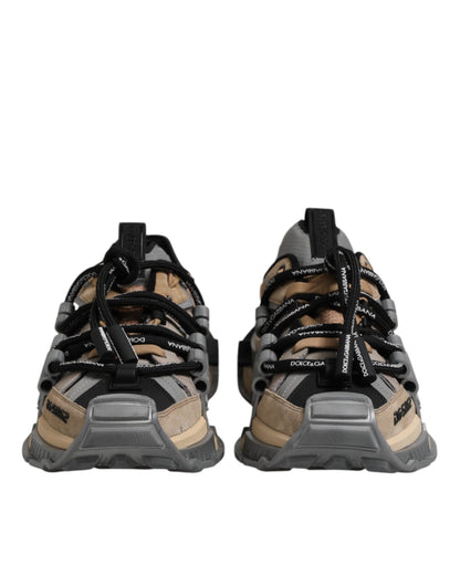 Dolce &amp; Gabbana Multicolor Paneled Space Sneakers Shoes