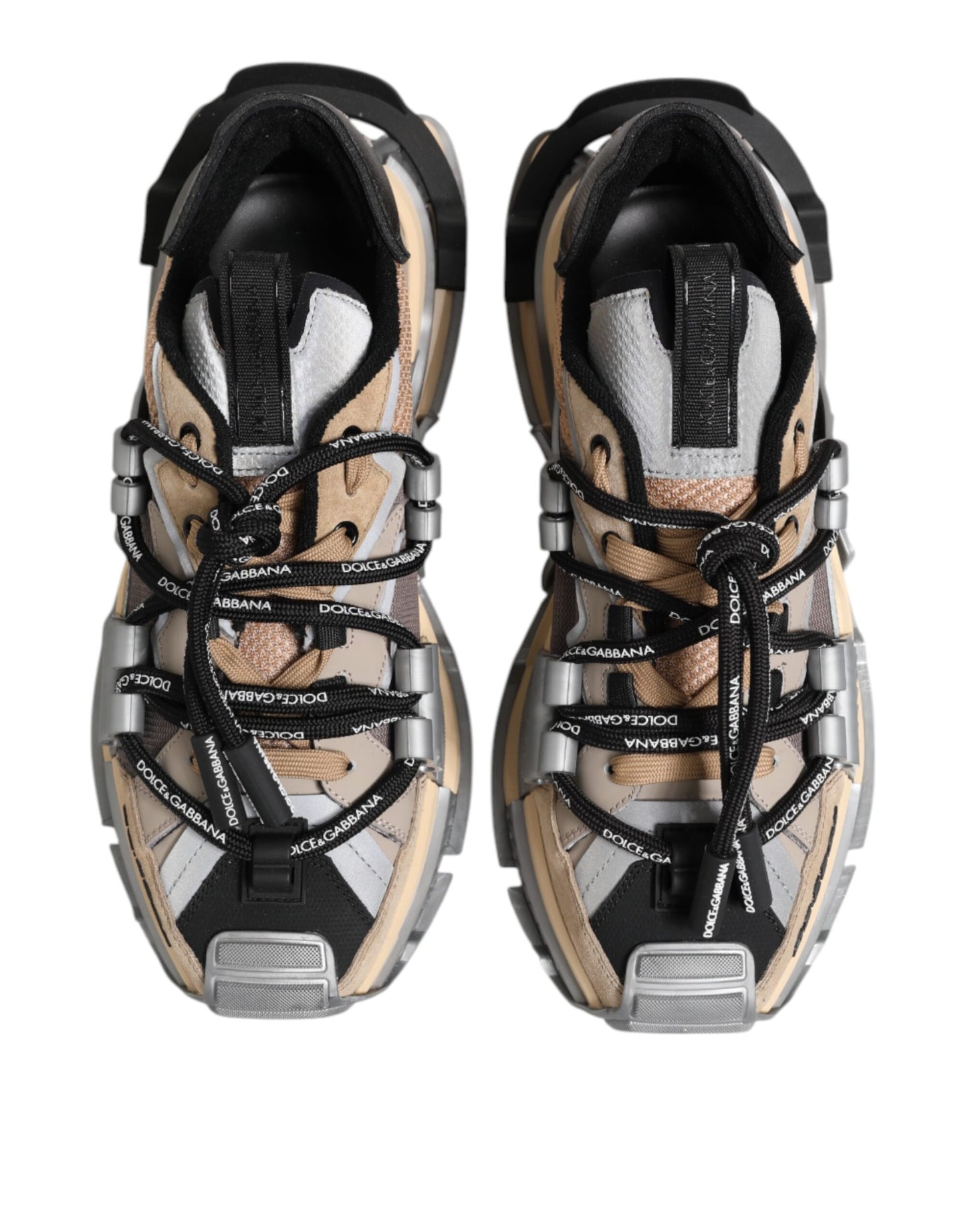 Dolce &amp; Gabbana Multicolor Paneled Space Sneakers Shoes