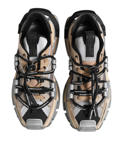 Dolce &amp; Gabbana Multicolor Paneled Space Sneakers Shoes