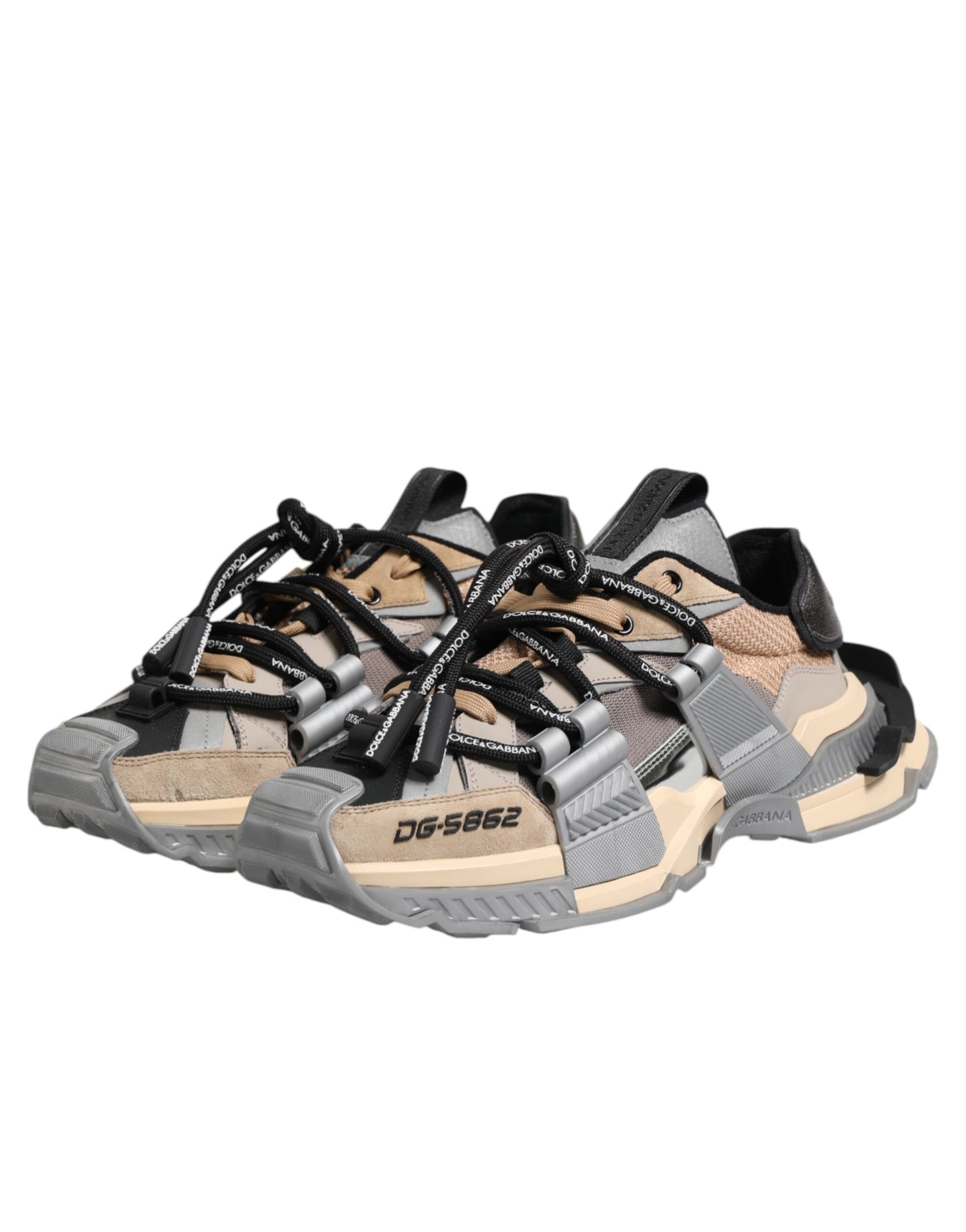 Dolce &amp; Gabbana Multicolor Paneled Space Sneakers Shoes