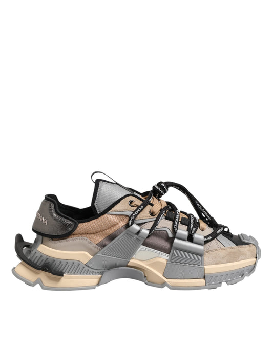 Dolce &amp; Gabbana Multicolor Paneled Space Sneakers Shoes