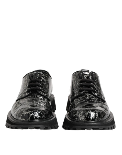 Dolce &amp; Gabbana – Klobige Derby-Schuhe aus Kalbsleder in Schwarz und Weiß