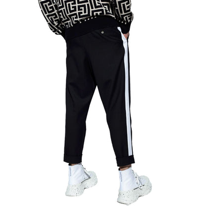 Balmain Black Cotton Jeans &amp; Pant
